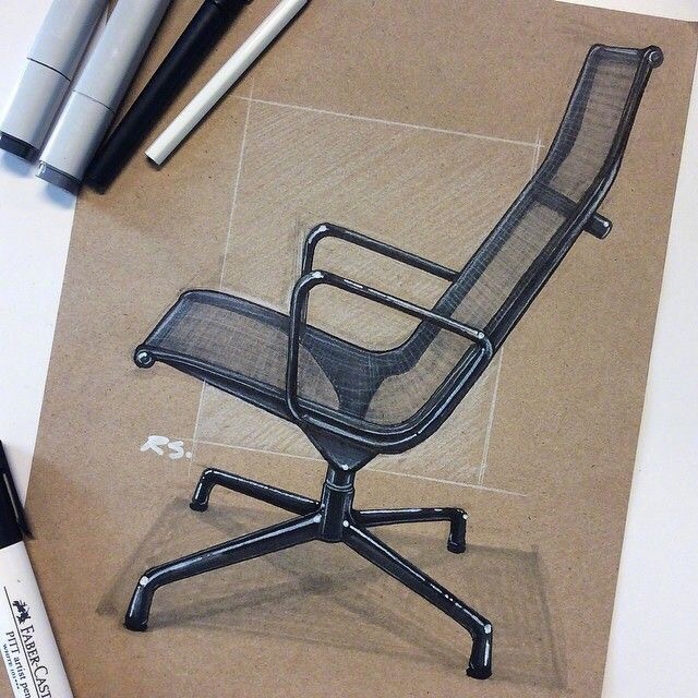 公共座椅设计 手绘图片