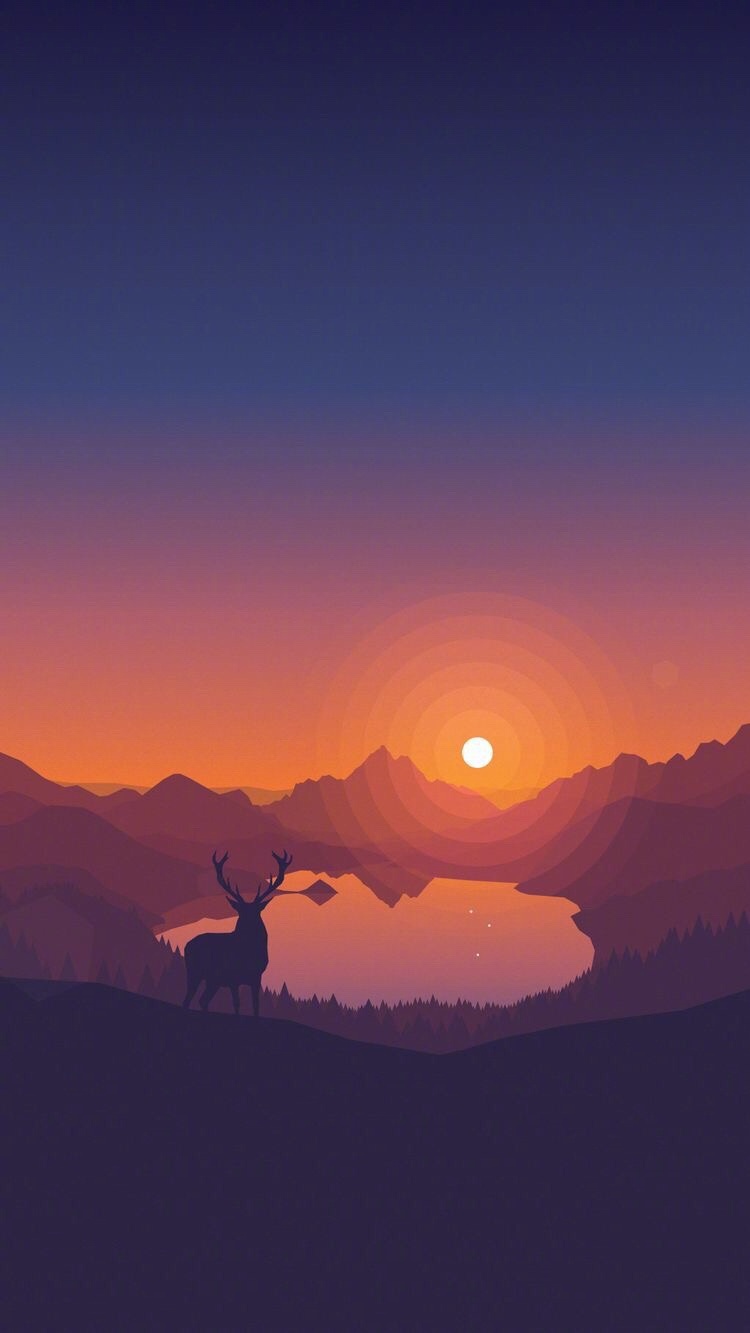 早上好插画风景壁纸唯美清凉的风格赏心悦目