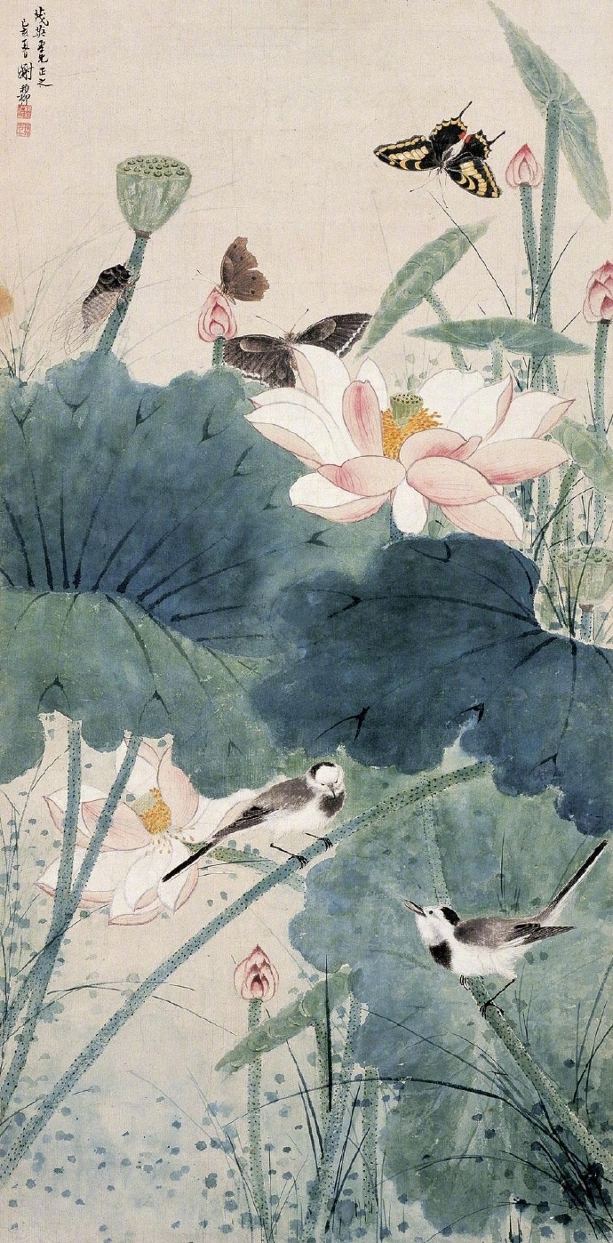 风蒲猎猎小池塘过雨荷花满院香