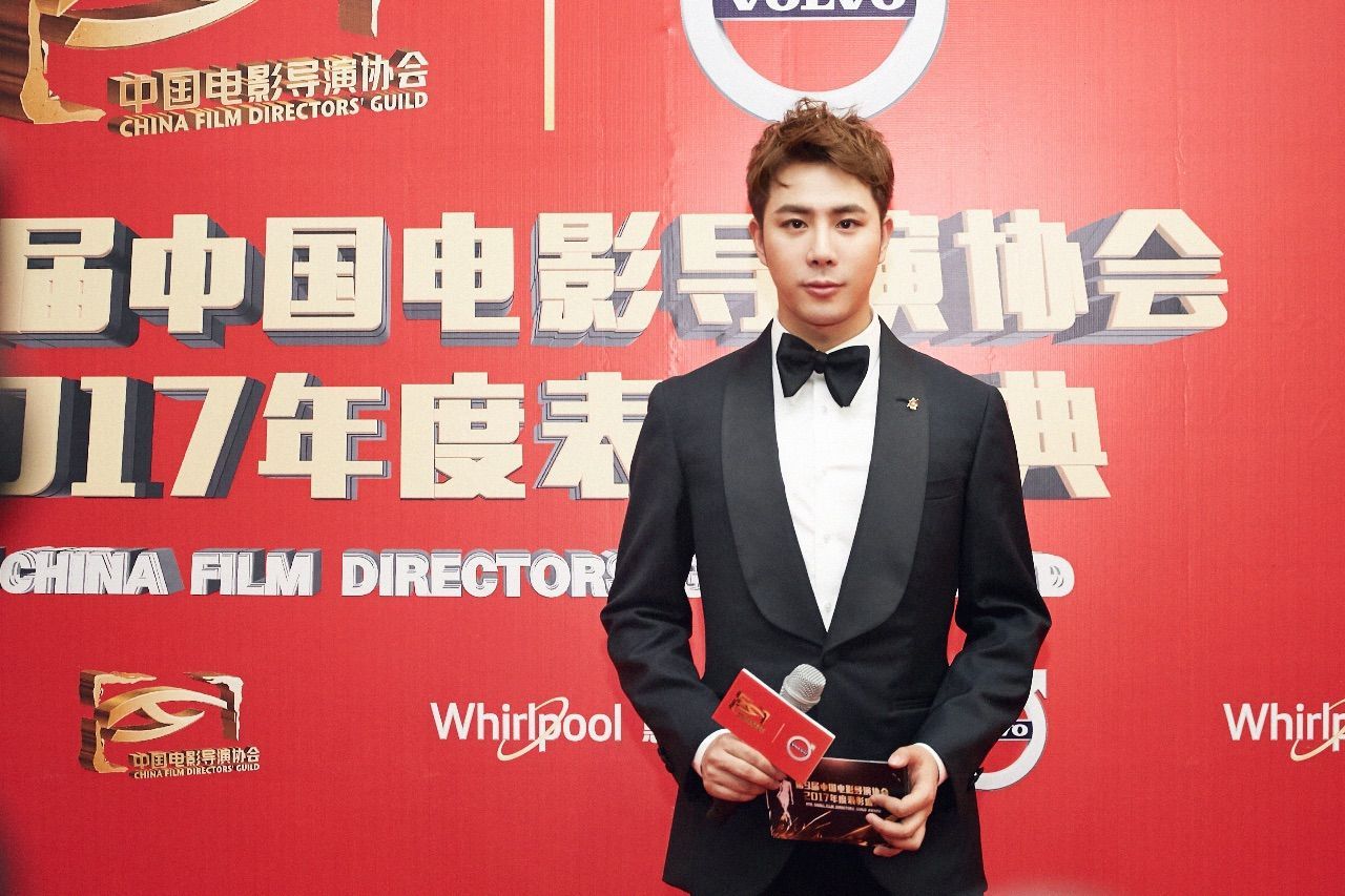 中国电影导演协会2017年度表彰盛典东方卫视主持人李灏哲红毯