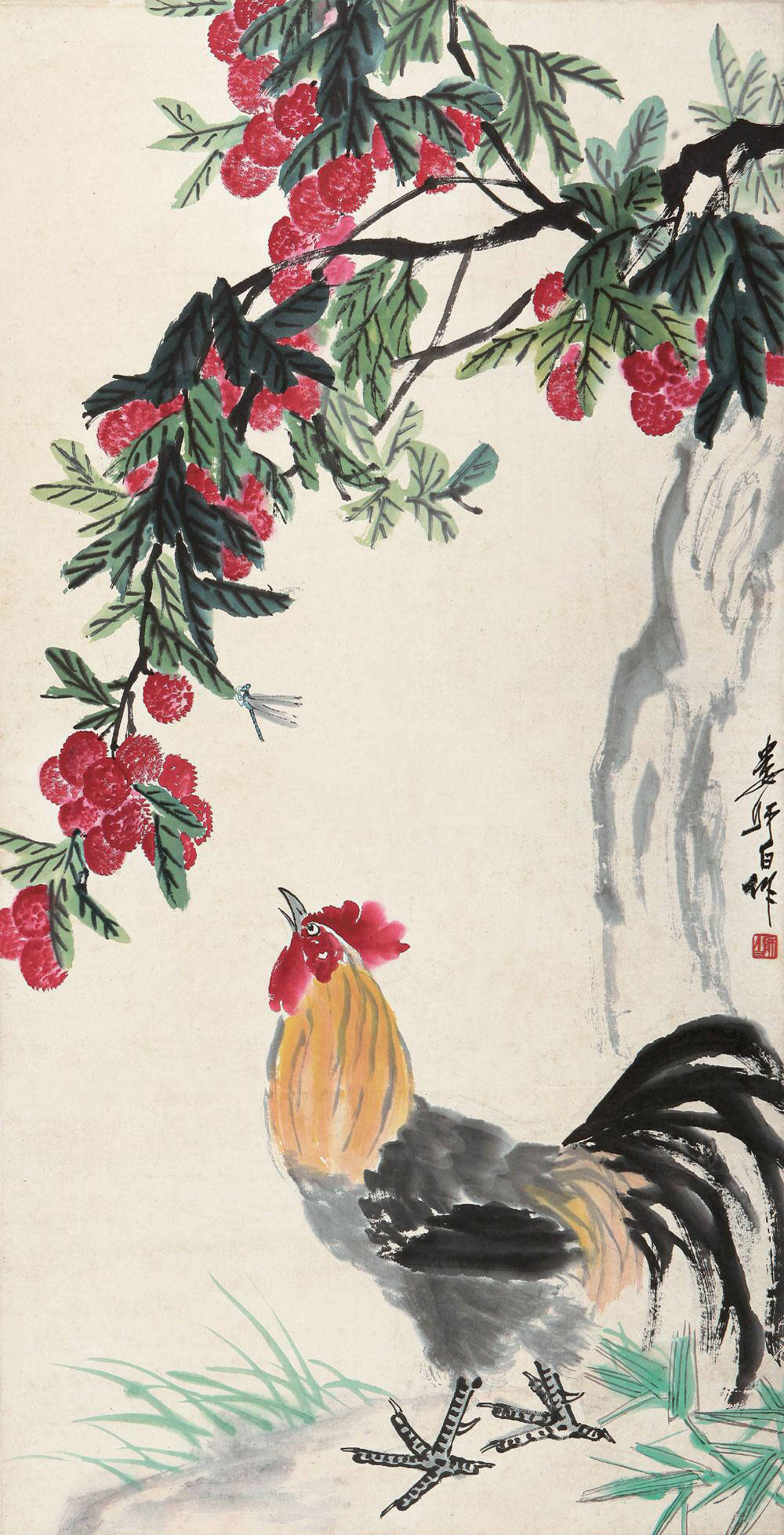 平生不敢轻言语,一叫千门万户开|红冠|画鸡|平生_新浪新闻