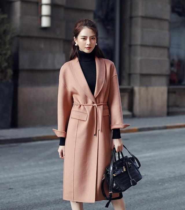 秋冬穿上优雅大气的双面呢子大衣,散发迷人的小女人气息