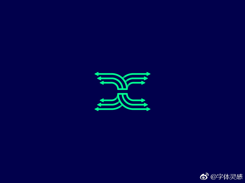 x字母logo设计