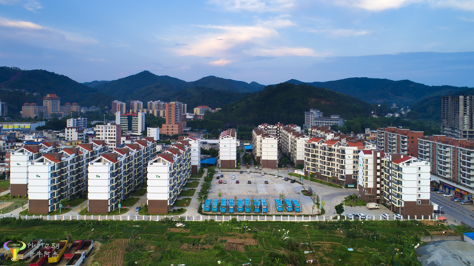 航拍江口新城区景色一组(拍摄于肇庆封开城区)