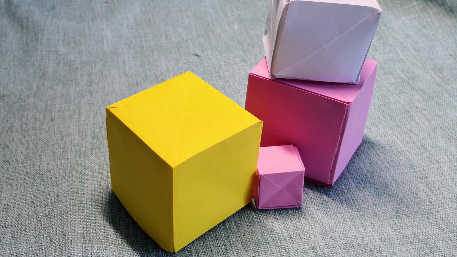 几何六面正方体折纸高清视频教程看了视频的人都能学会