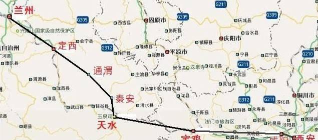 通渭至秦安高速路线图图片