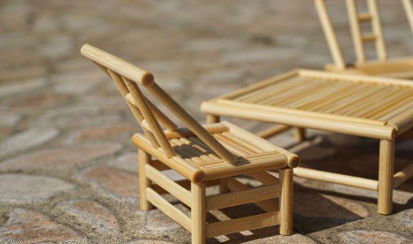 竹签练练手靠背凳竹茶几小时候的回忆