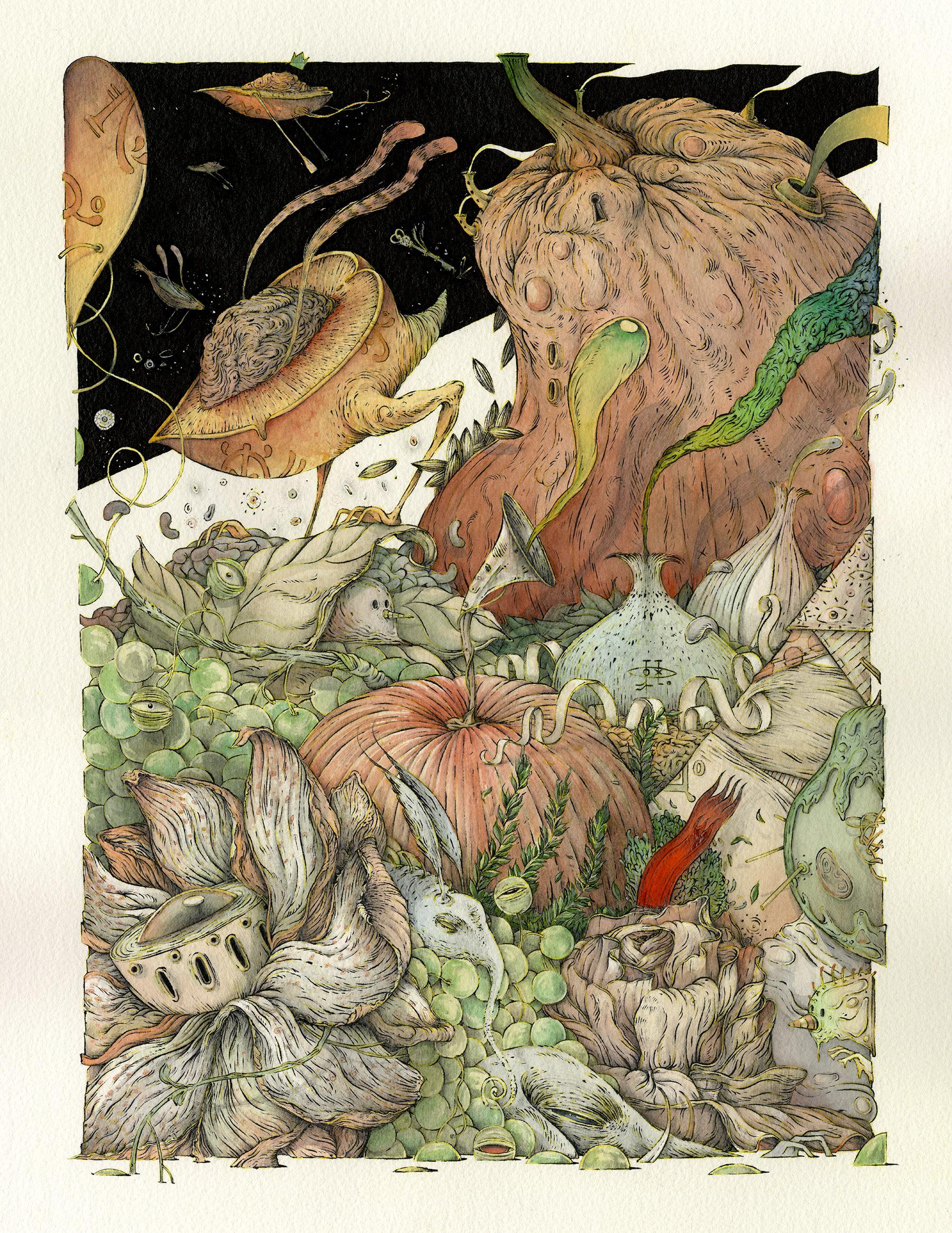 充满幻想的奇异混合生物 | 西班牙插画家 vorja sánchez