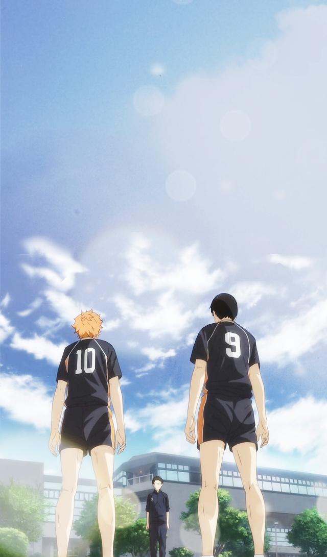 排球少年手机壁纸,上半段可以放各种app,下半段就用来舔屏