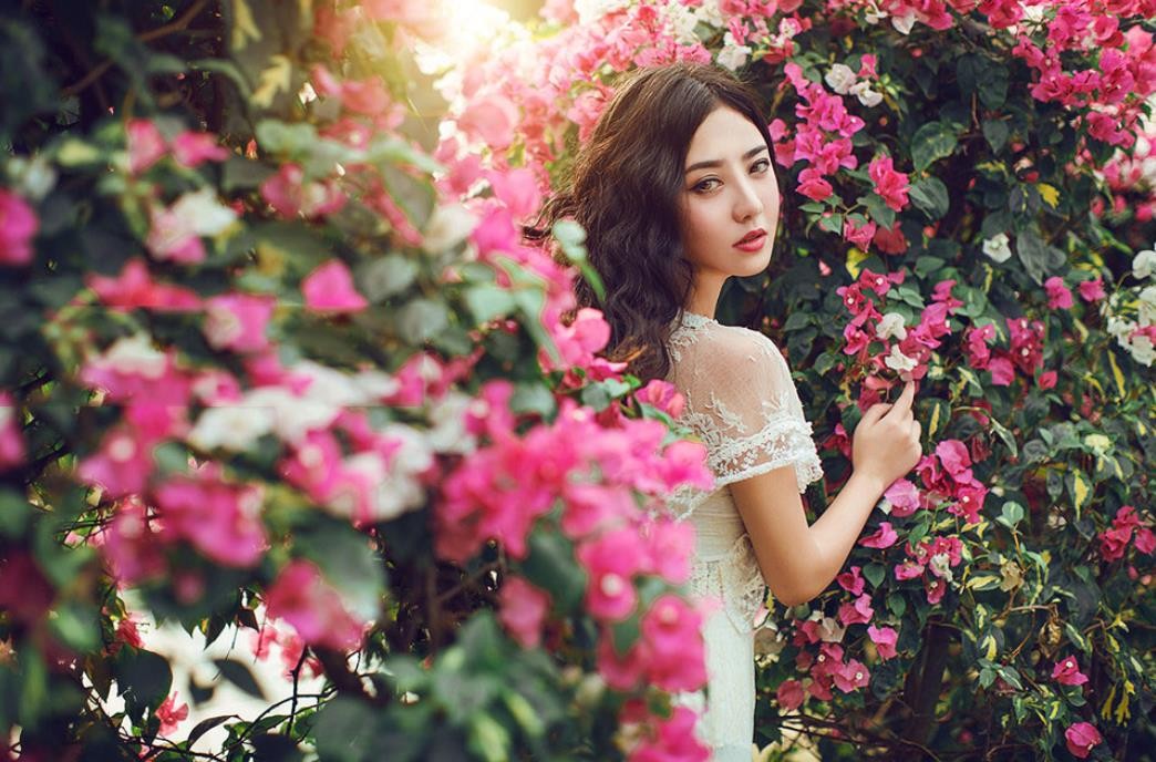 人像摄影:花的海洋,美人如画