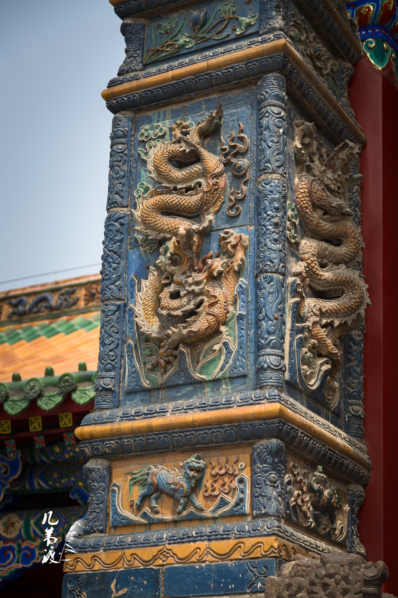 5 北京故宫御花园琉璃影壁鸳鸯戏莲盒子-传统艺术-图片