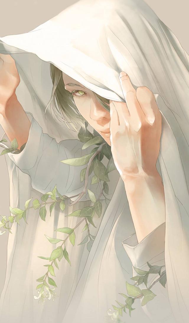 愿您此生遇着一个蓝色笑容的白衣少年-插画师re°唯美作品欣赏