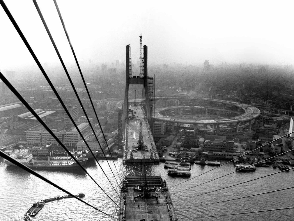 老照片-航拍上世纪八九十年代的上海|南浦大桥|虹桥机场|上海浦东