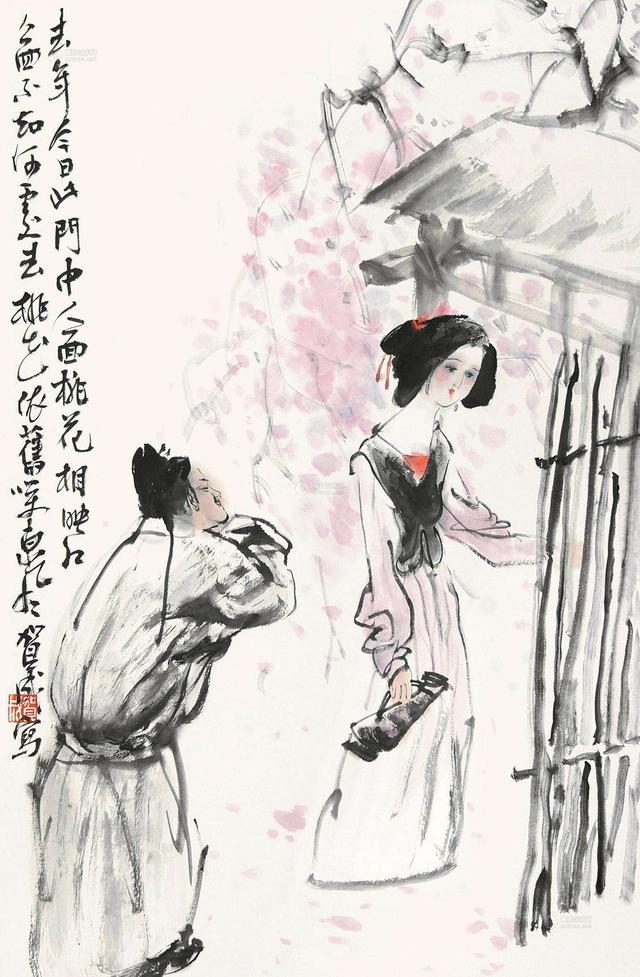 这首唐诗,写出了最美的邂逅,读来让人无限怅惘|崔护|少女|桃花_新浪