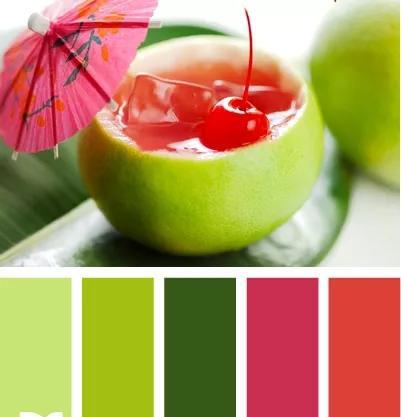 属于夏天的色彩搭配,看看都觉得好凉爽