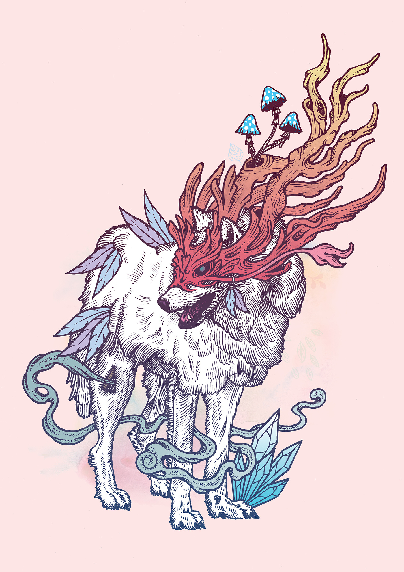 手绘山海经灵兽everchangingstyle插画绘图数码艺术