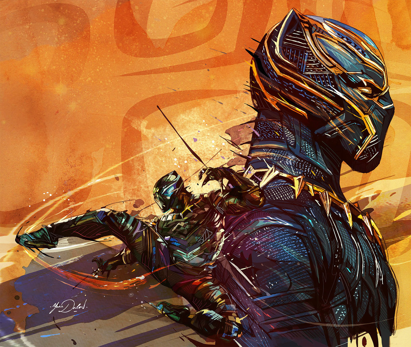 插画| 黑豹by-法国巴黎yann dalon