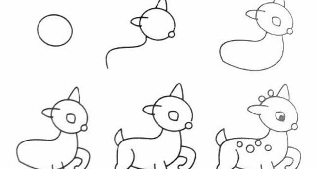 教你一步一步画出可爱的动物,让孩子爱上简笔画