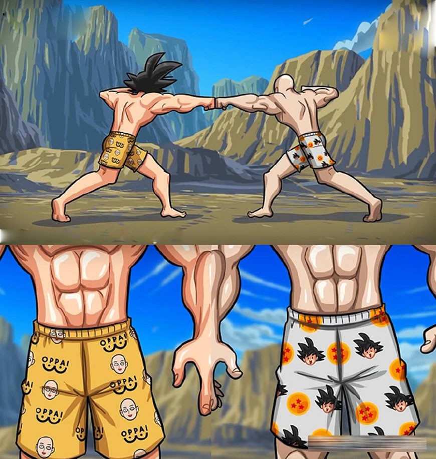 一阵浓烟滚滚只有,两人都爆衣了!看到对方穿的胖次,两人都尴尬了!