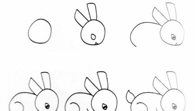 教你一步一步画出可爱的动物,让孩子爱上简笔画