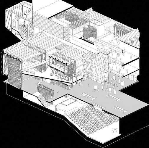 炎炎夏日,剖切一下丨 一组转折剖透视图纸表达