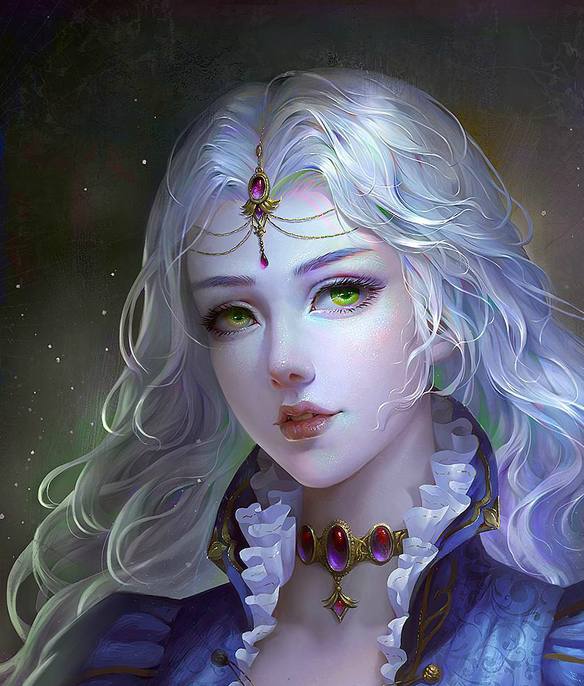 奇幻美女cg插画图集芳容丽质更妖娆秋水精神瑞雪标