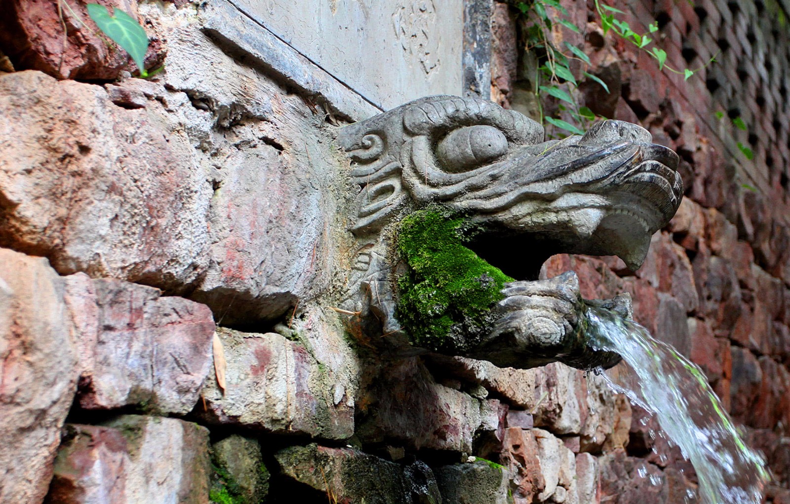 而在风穴寺后山,有一处历史也很悠久龙头泉口,泉口中流出的水当地村民