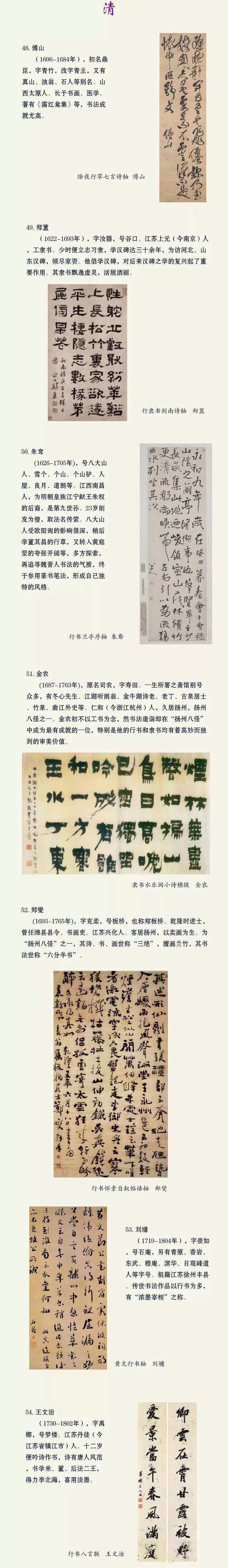 中国书法史上最有名的60个书法家