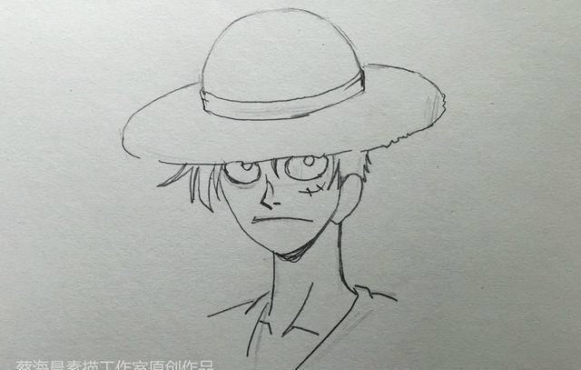 漫画迷们海贼王路飞的素描步骤图来了
