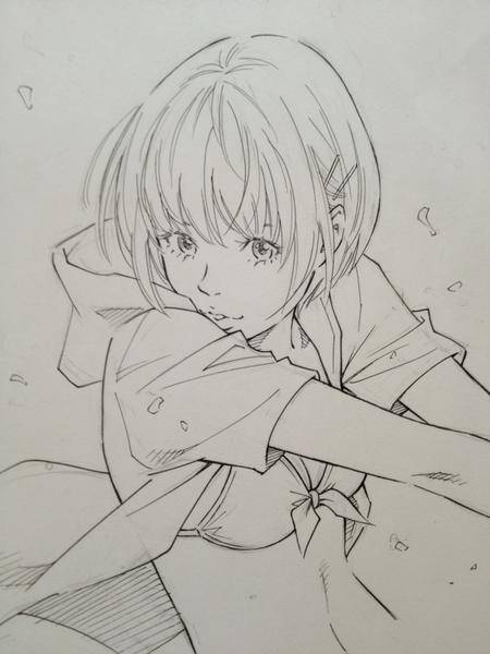 著名漫画家窪之内英策人物手稿 著名漫画家窪之内英策人物手稿