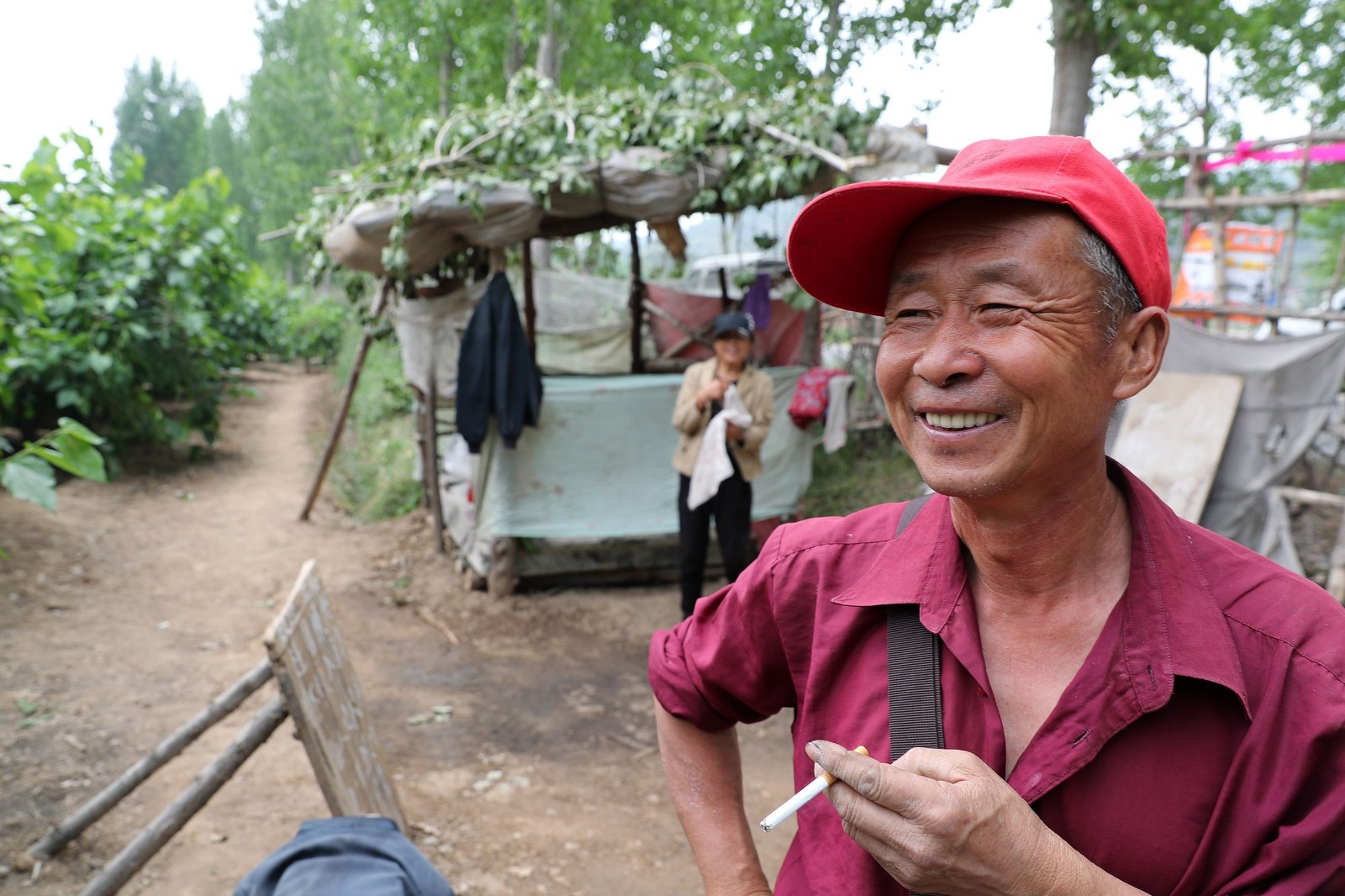 山西农村65岁老人给柴门披彩虹,卖这种黑白水果30元1斤