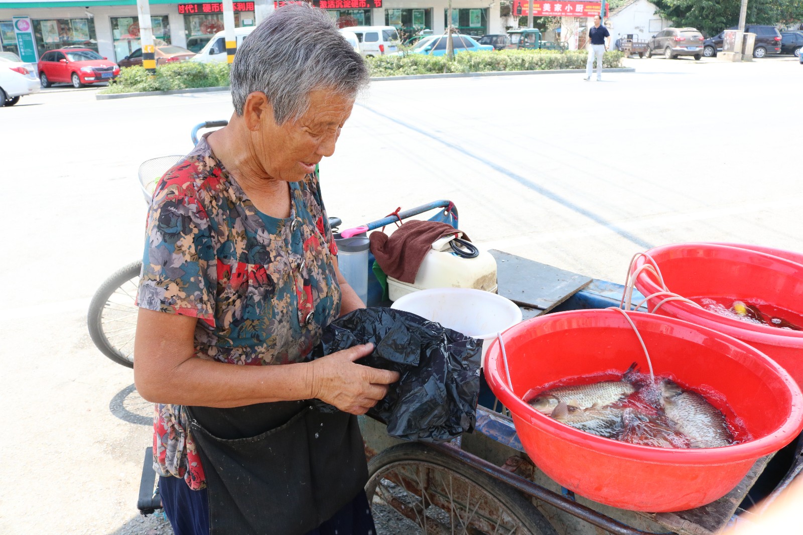 七旬老人高温下卖鱼,小伙挑三拣四,结局却很感人_新浪看点