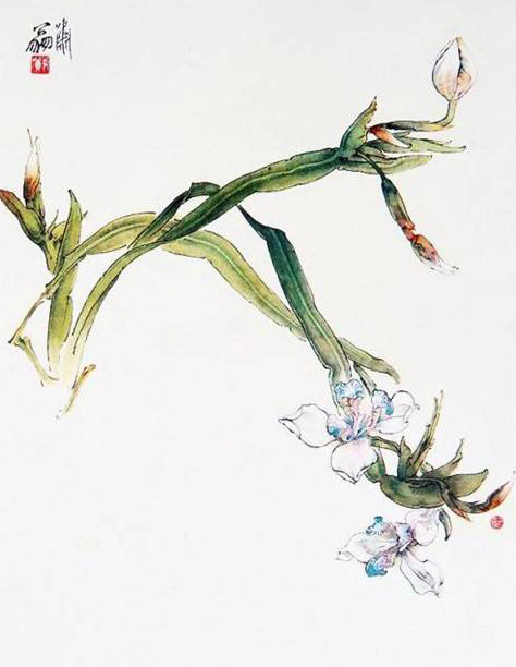 郑乃珖工笔百花画集(选)