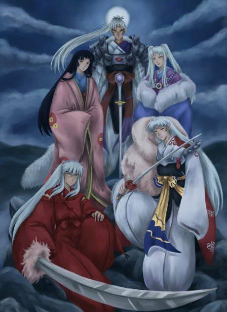 犬夜叉杀生丸和犬夜叉老爸的真容简直帅炸