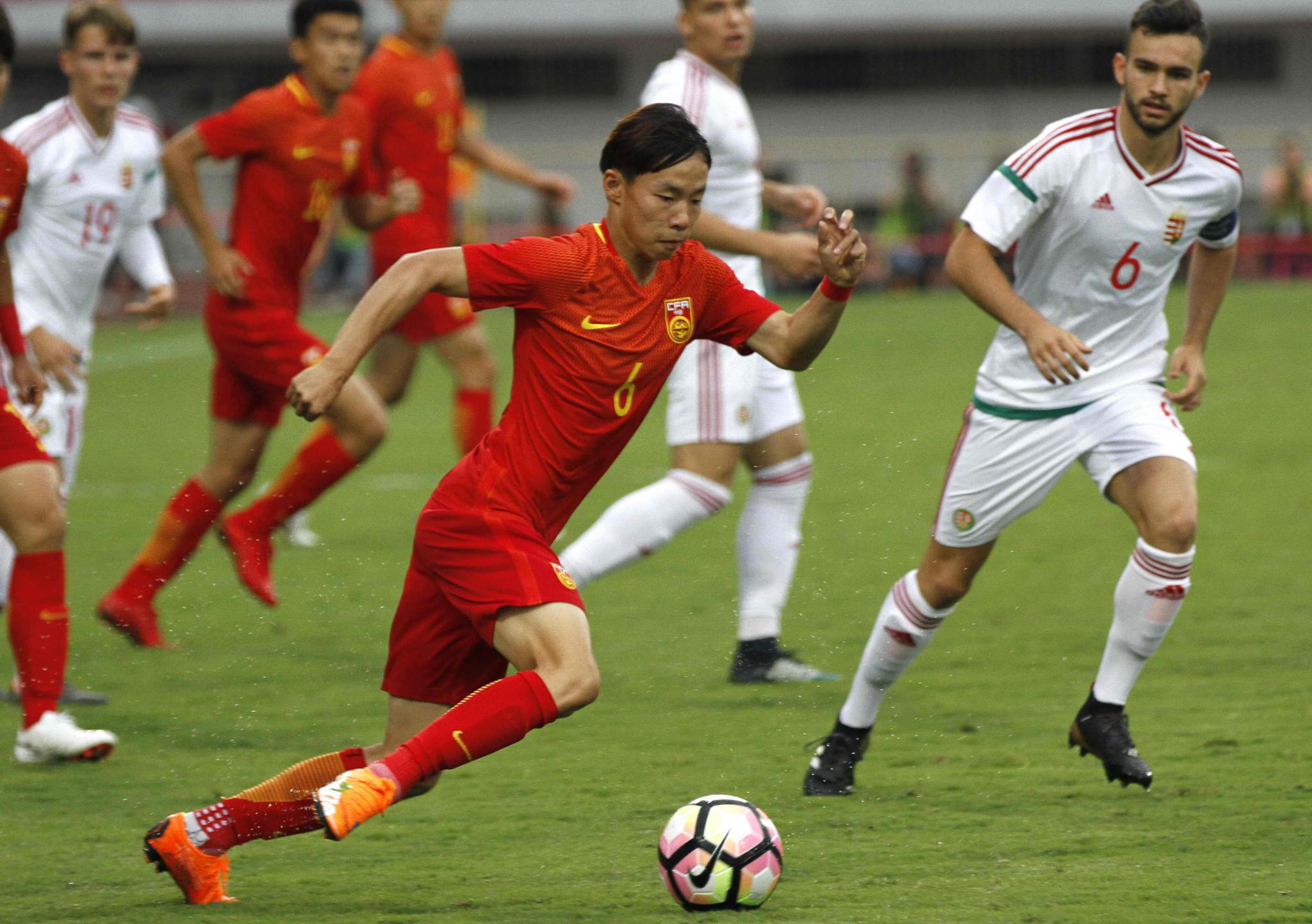 2018年"熊猫杯"国际青年足球锦标赛次场中国4比0匈牙利