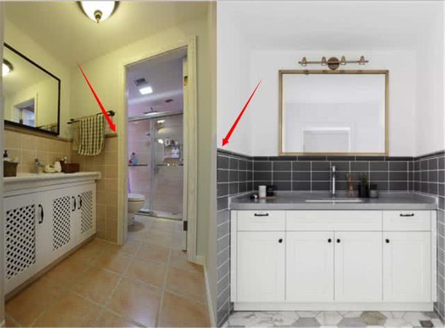 卫生间贴完半墙的瓷砖,墙砖贴到了门边,这下门套该怎么装呢