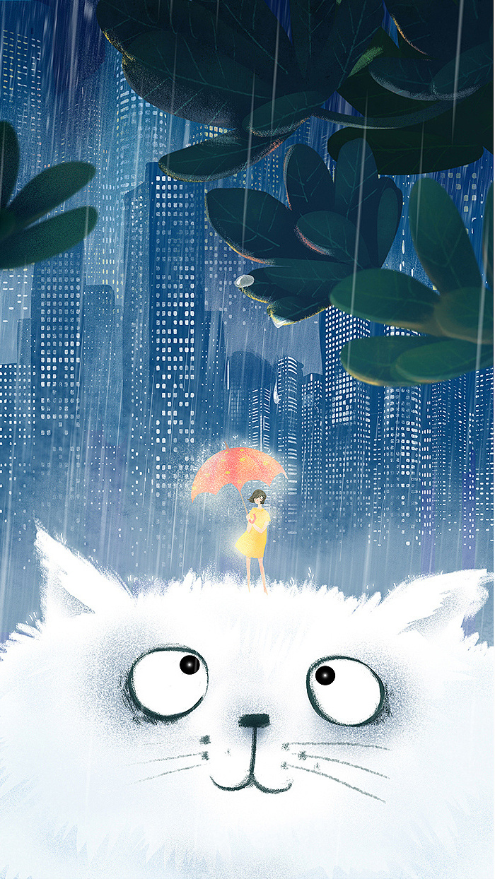 所有的美好都是恰逢其时治愈系暖心插画来自画师青屋子