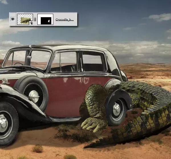 ps案例|将鳄鱼与汽车相结合,打造鳄鱼汽车