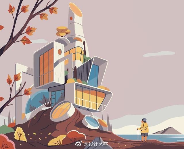 来自伦敦的插画家steve scott的建筑插画