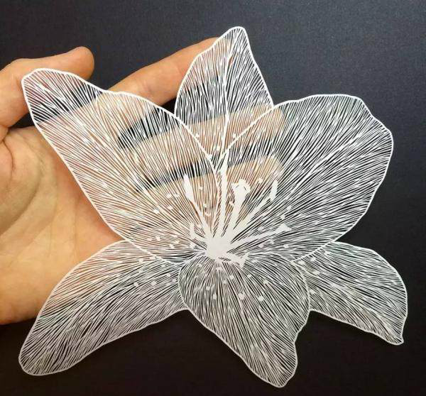 精细的镂空纸雕作品