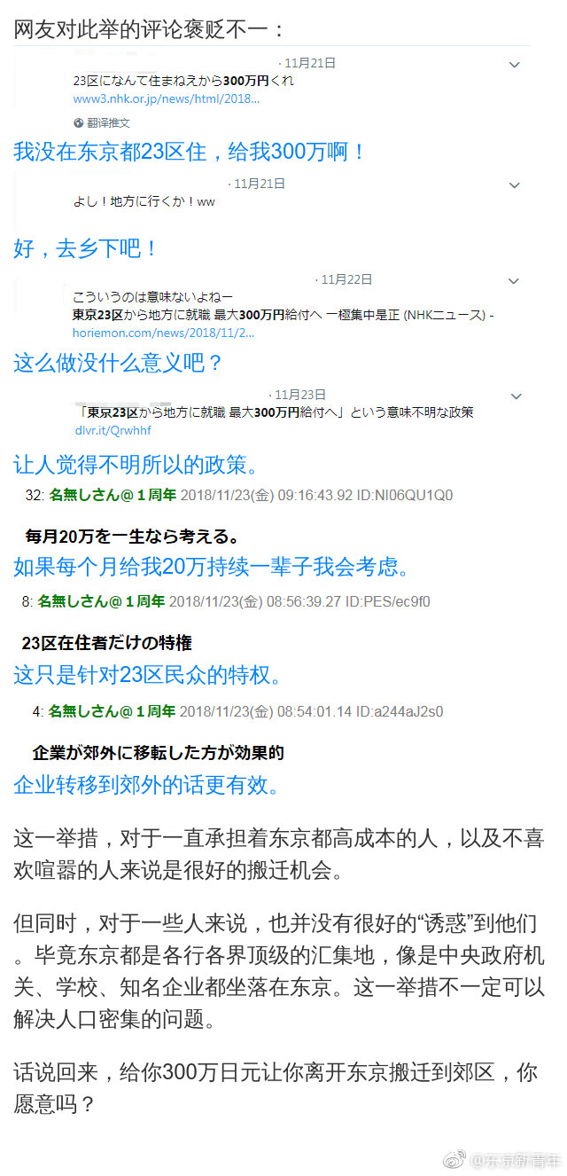 重磅 明年起 从东京23区搬出去的人 将获最高300万日元补助