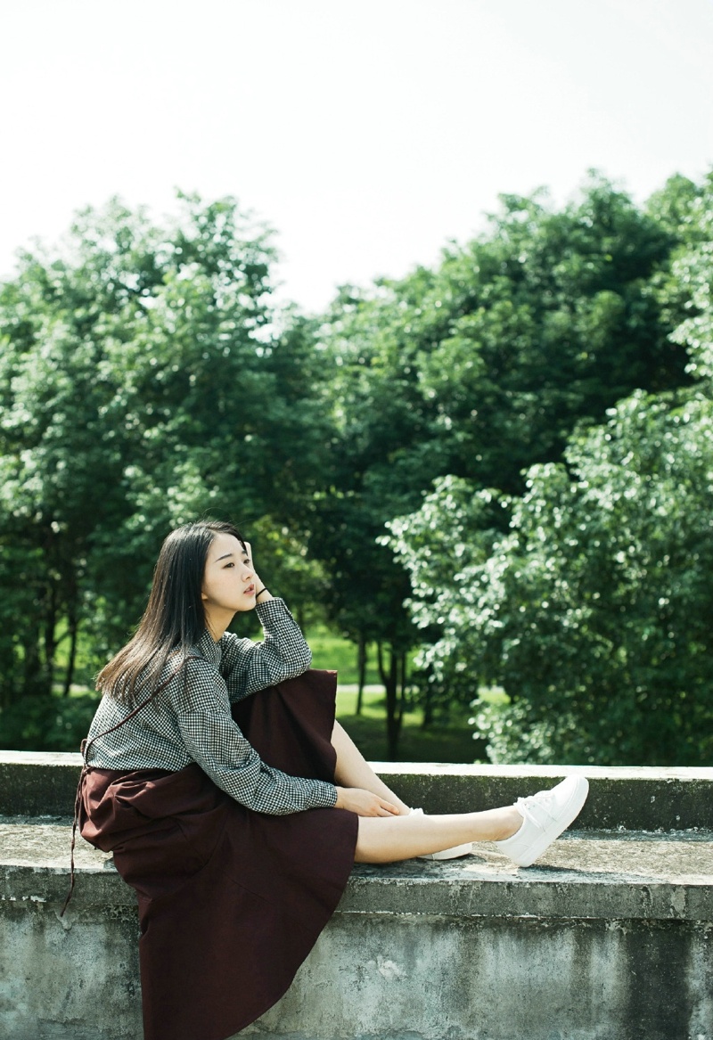 元气英伦风少女高挑森系复古写真