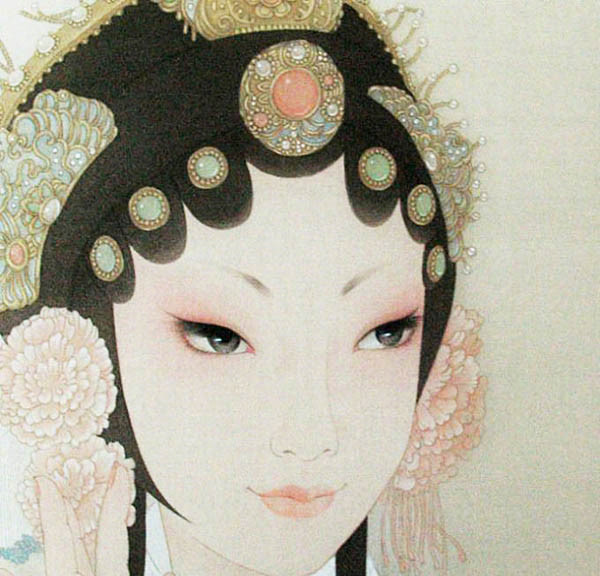 花旦工笔画《美人记》 | 作者:周雪