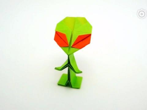 折纸王子教你折纸外星人,形象逼真,一学就会 折纸