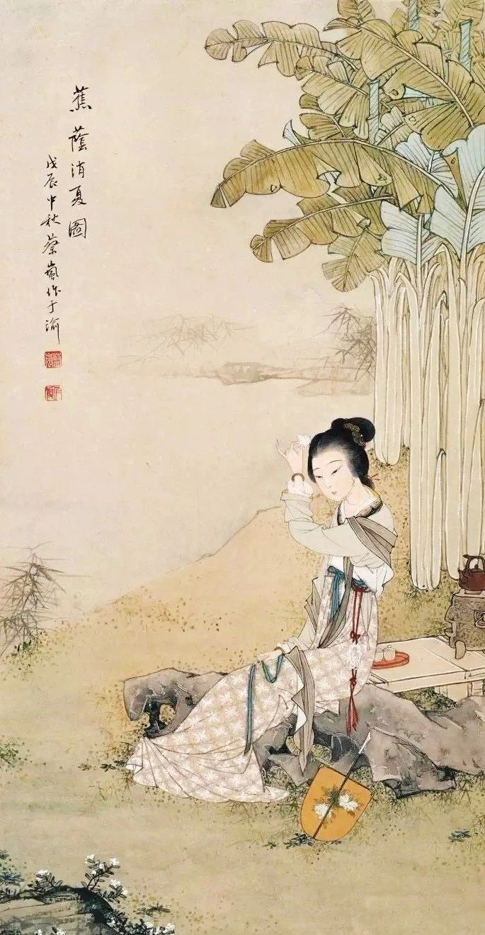 蔡岚,著名工笔人物画大师,擅长工笔仕女