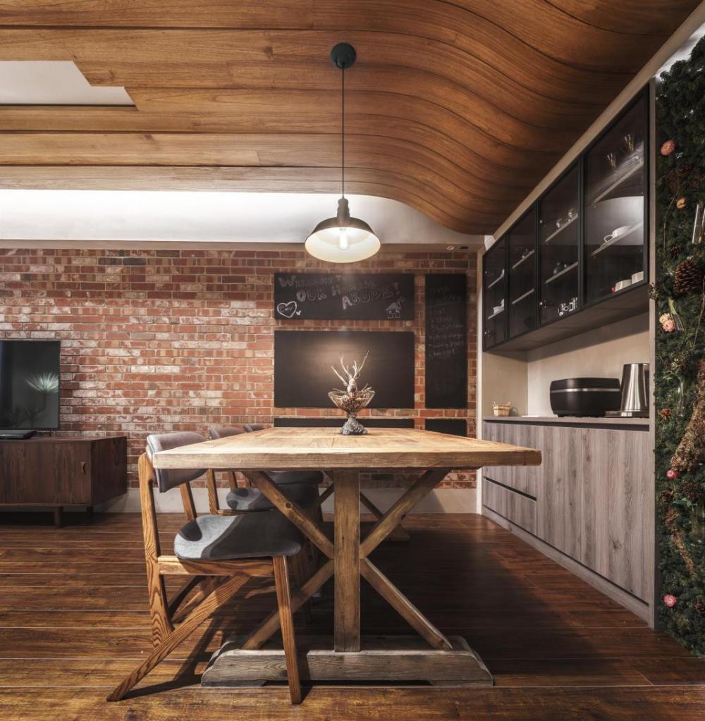 105㎡木质x绿意x红砖北欧装修风, 浪漫与复古的温暖共存!