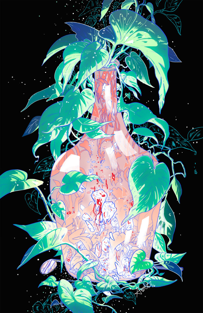 这组空灵唯美的幻想插画作品画里令人不安的光线与美丽的幻想空间巧