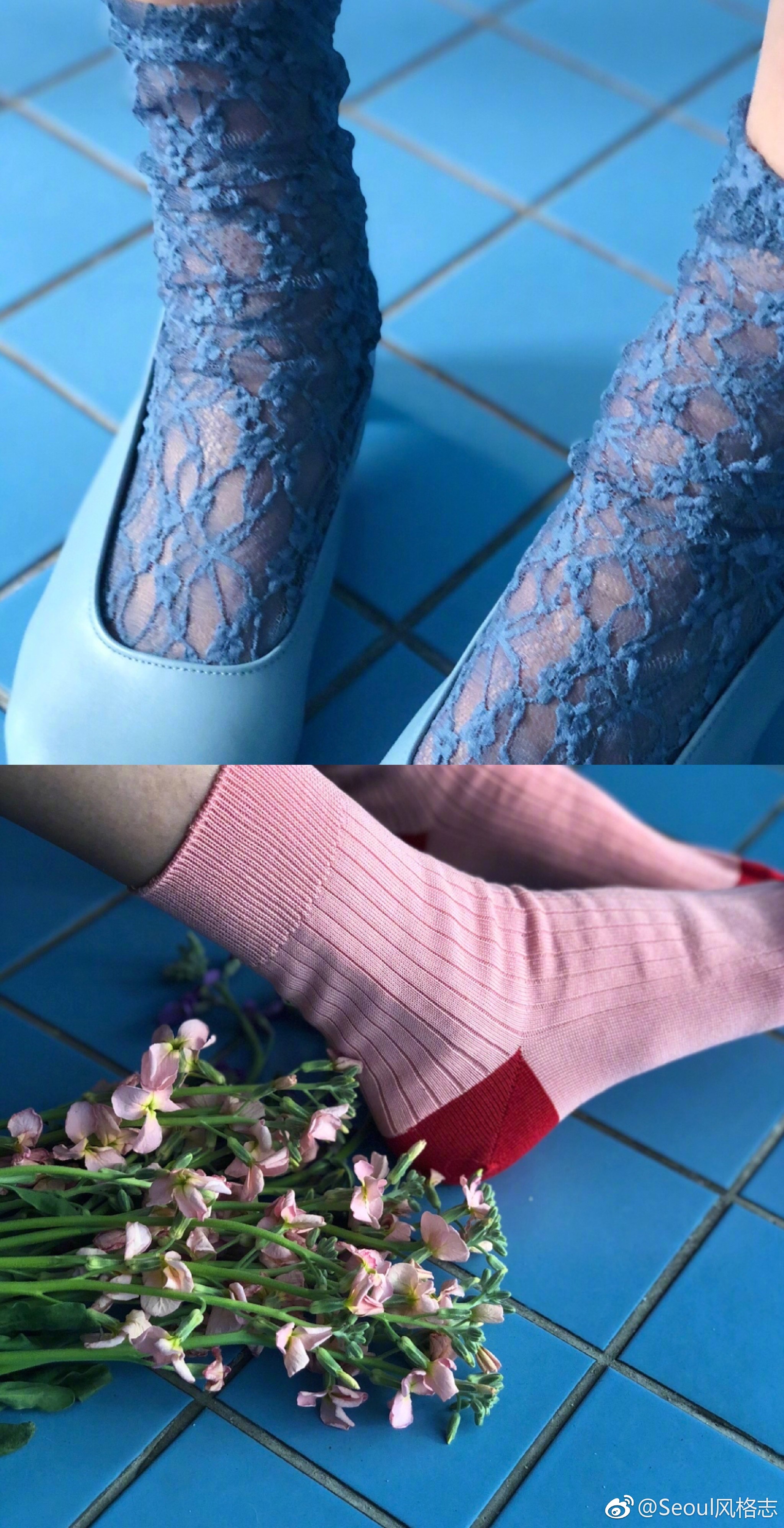 i hate monday新上的秋冬长筒袜子,好看的袜子点缀鞋子更加分.