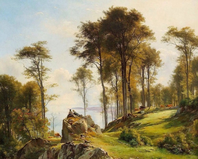 丹麦画家carl frederik aagaard风景油画