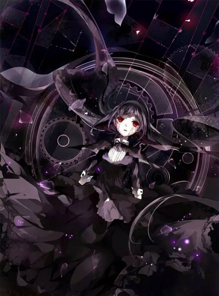 动漫二次元暗黑系美少女图片,温暖的阳光也温暖不冰封的心